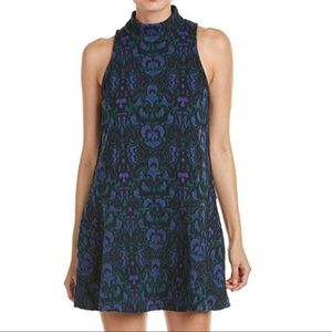 Free People Amelia Mini Knit Drop Waist Fitted Dress